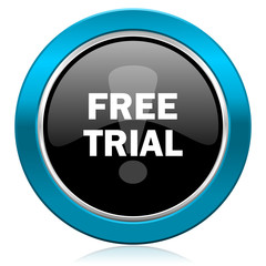 free trial glossy icon