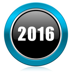 new year 2016 glossy icon new years symbol