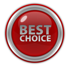 Best choice circular icon on white background