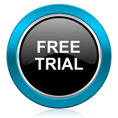 free trial glossy icon