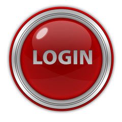 login circular icon on white background