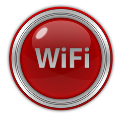 wifi circular icon on white background