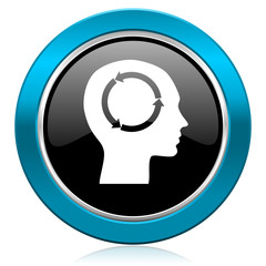head glossy icon human head sign