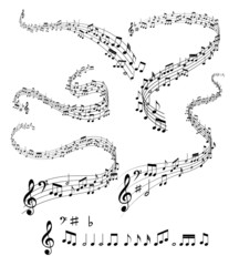 Naklejka premium musical notes