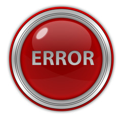 error circular icon on white background