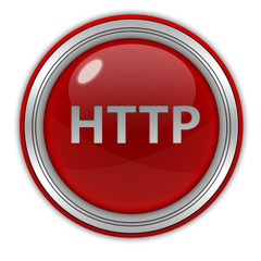 http circular icon on white background