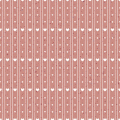 Valentines day vector pattern on pink old paper