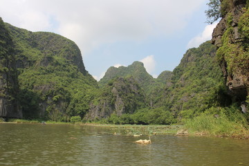 Paisaje carstico en la provincia de Hoa Lu. Vietnam