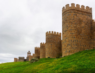 Fototapeta na wymiar Closeup of medieval town walls