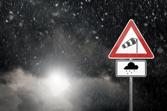 Bad Weather - Caution - Risk of Storm and Heavy Rain