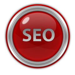 Seo circular icon on white background