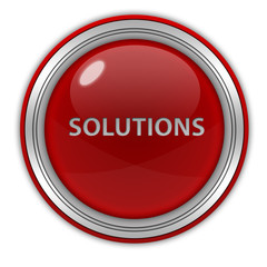 Solutions circular icon on white background