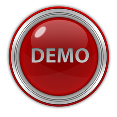 Demo circular icon on white background