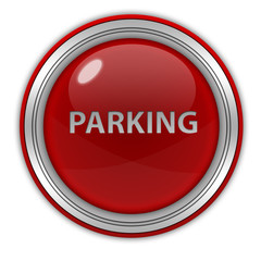 Parking circular icon on white background