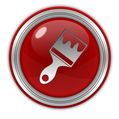 Paint circular icon on white background
