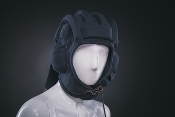 helmet on mannequin