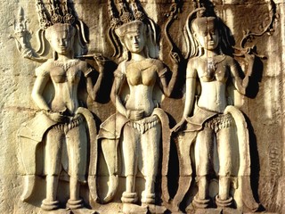 Apsara dancers at Angkor in Cambodia