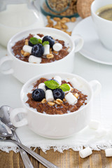 Chocolate banana oatmeal