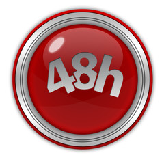 48 hours circular icon on white background