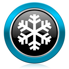 snow glossy icon air conditioning sign