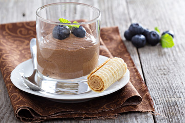 Healthy avocado chocolate pudding