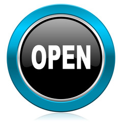 open glossy icon
