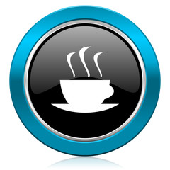 espresso glossy icon hot cup of caffee sign