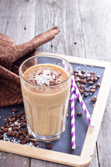 Coconut coffee chocolate smoothie