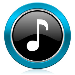 music glossy icon note sign
