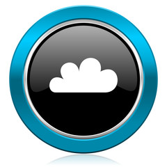 cloud glossy icon waether forecast sign