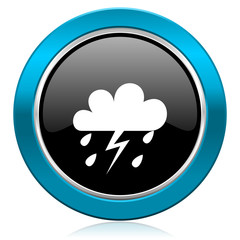 storm glossy icon waether forecast sign