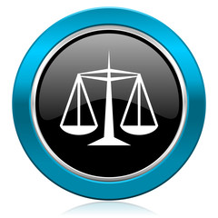 justice glossy icon law sign