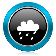 rain glossy icon waether forecast sign