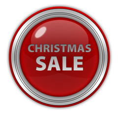 Christmas sale circular icon on white background