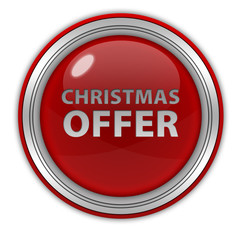 Christmas offer circular icon on white background