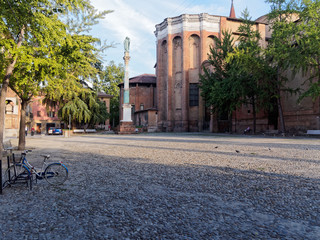 Cityscape of Piazza San Domenico Bologna Italy