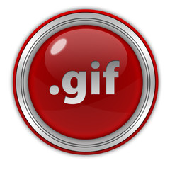 .gif circular icon on white background