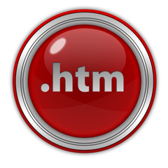 .htm circular icon on white background