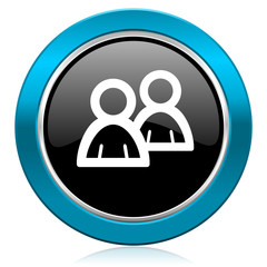 forum glossy icon people sign