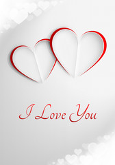 Kartka walentynkowa z napisem 'I Love You'
