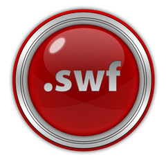 .swf circular icon on white background