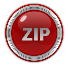 ZIP circular icon on white background