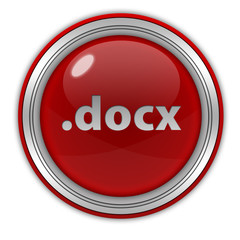 .docx circular icon on white background