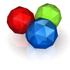 Fototapeta na wymiar RGB Diamanten Polygons