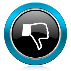 Fototapeta premium dislike glossy icon thumb down sign