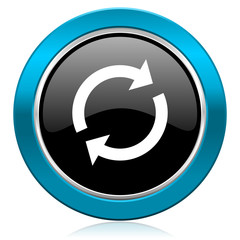 reload glossy icon refresh sign