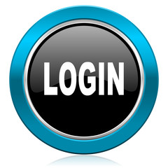 login glossy icon
