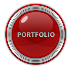 Porfolio circular icon on white background