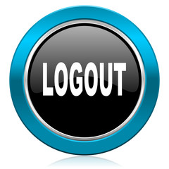 logout glossy icon