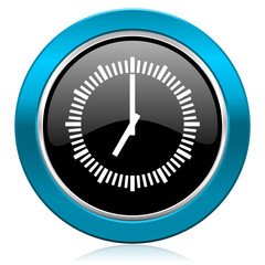 time glossy icon clock sign